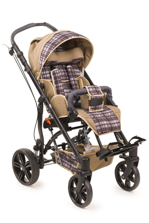 Vitea Care Meyra JUNIOR PLUS Детская коляска-книжка для больных ДЦП с регулировкой наклона спинки и сиденья, и пневматическим шасси МЕТ