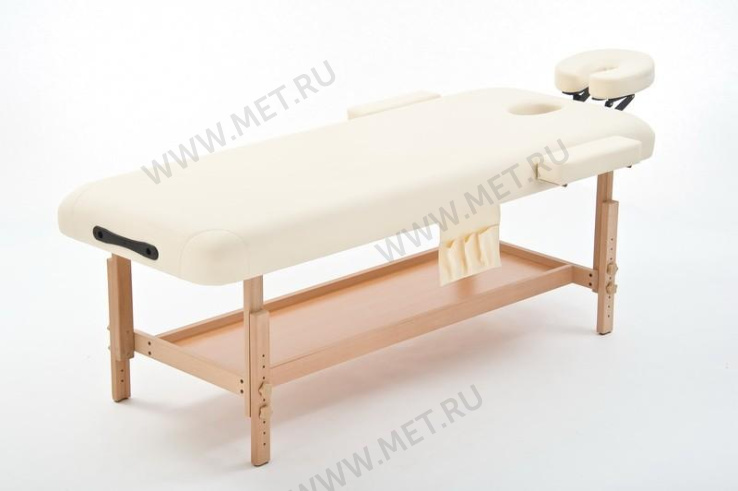 FIX-МТ2 (МСТ-31Л) Мягкий массажный стационарный стол с рамой из бука, кремовый от производителя