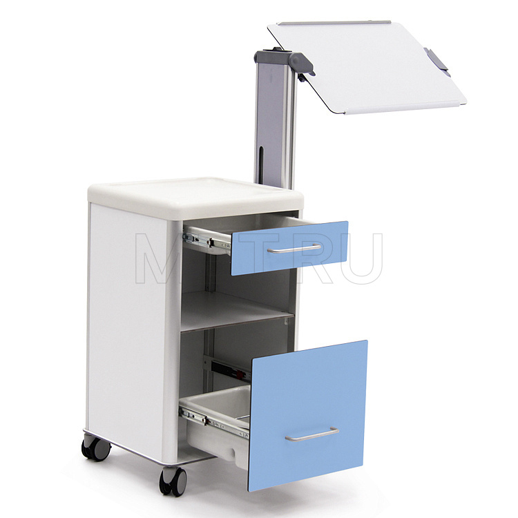 C-EY-01 Прикроватная тумба из HPL-пластика, с выдвижным поворотно-откидным столиком