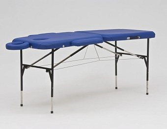 Облегченный складной массажный стол со стальным каркасом, синий