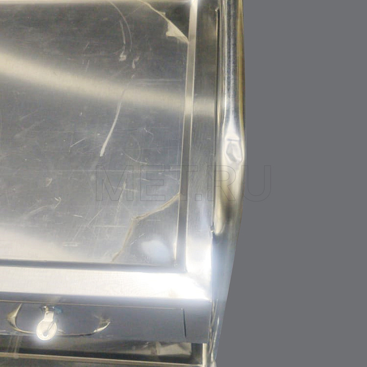 УЦЕНКА! МЕТ ТN-300 Столик манипуляционный из нержавеющей стали с 3 полками и 2 ящиками МЕТ