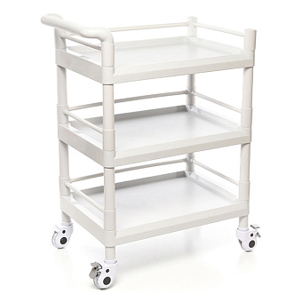 Стол манипуляционный пластиковый с трёхсторонними боковыми ограждениями