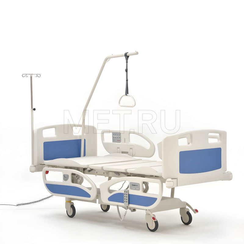 MET TATRA LIGHT II Реанимационная пяти-функциональная кровать с приводами DeWert , с CPR, аккумулятором и удлинением ложа МЕТ