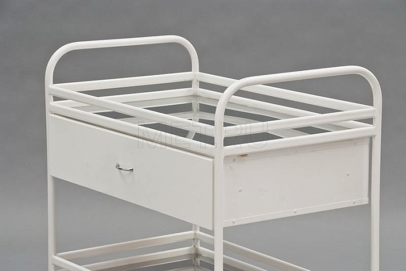 МСК-549-01 (СМ549-02-МС) Столик манипуляционный, каркас из металлического профиля, полки Нерж. MET