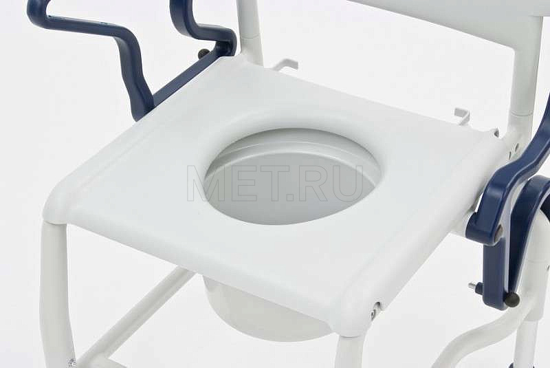 Rebotec Kiel, Германия Туалетный стул с санитарным оснащением, усиленный, серый/синий MET