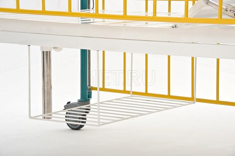 КМФД-7310 Бирюза прозр. Кровать 2-х секционная детская с регулировкой высоты и наклона ложа МЕТ