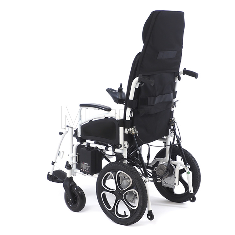 MET COMFORT 85 Электрическая кресло коляска  раскладываемая в горизонталь, с self-откидной спинкой MET