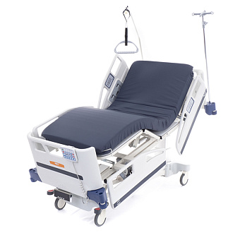 Реанимационная кровать  с ВЕСАМИ и ЛАТЕРАЛЬНЫМИ наклонами на колоннах LINAK