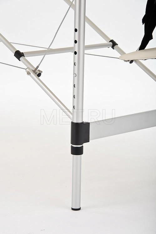 JFAL01А Легкий трёхсекционный алюминиевый массажный стол, кремовый МЕТ