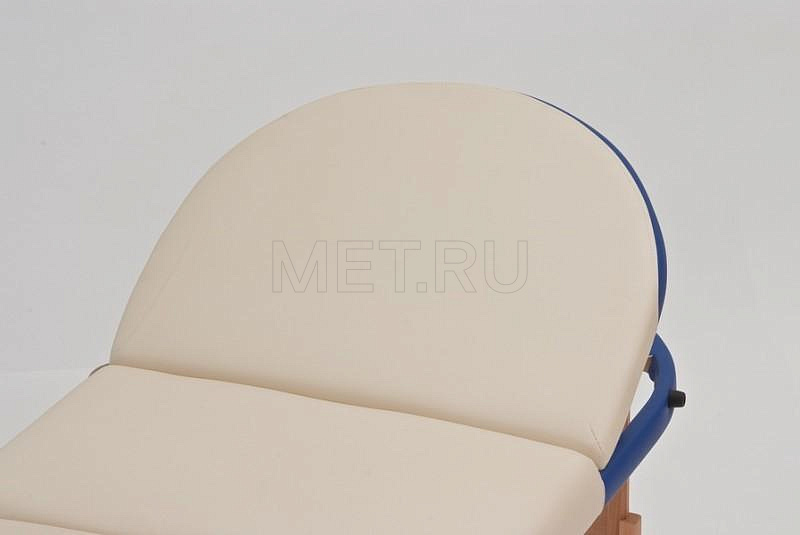 Wendermann Wood Oval-01 Стол массажный переносной на деревянном каркасе, кремовый-синий