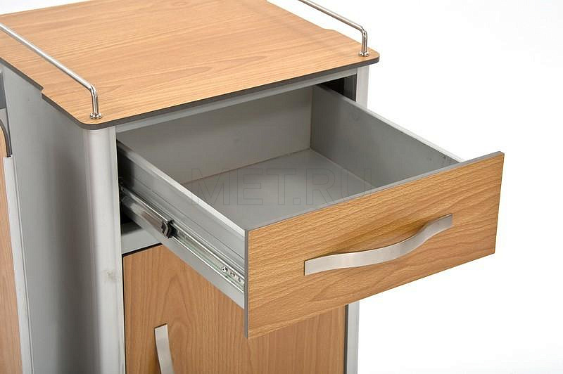 Алюминиевый каркас Тумба прикроватная из HPL-пластика с поворотно выдвижным столиком от производителя