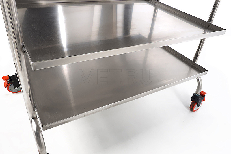 МЕТ SIY-120 Столик манипуляционный медицинский, нержавейка МЕТ