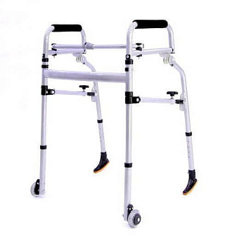 Ходунки с колёсами на передних ножках и подтягивающимися на газлифтах задними опорами