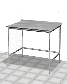 Стол медицинский технологический с одной столешницей с отбортовкой нерж.