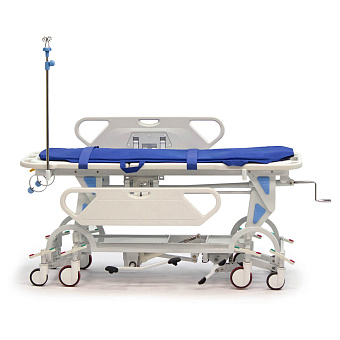 Тележка-каталка для перевозки больных с гидравлической системой регулировки высоты