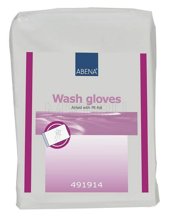Airlaid & PE foil, Дания Рукавицы для сухого мытья с полиэтиленовым экраном, 50 шт в упаковке