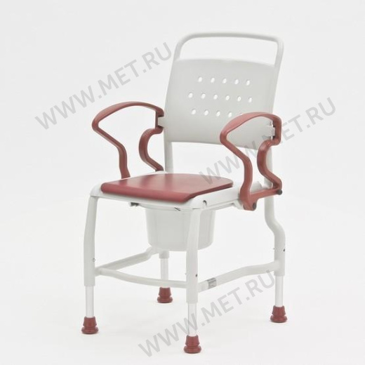 Rebotec Kiel, Германия Туалетный стул с санитарным оснащением, усиленный, серый/рубин от производителя