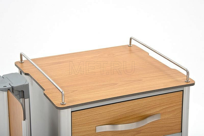 Алюминиевый каркас Тумба прикроватная из HPL-пластика с поворотно выдвижным столиком
