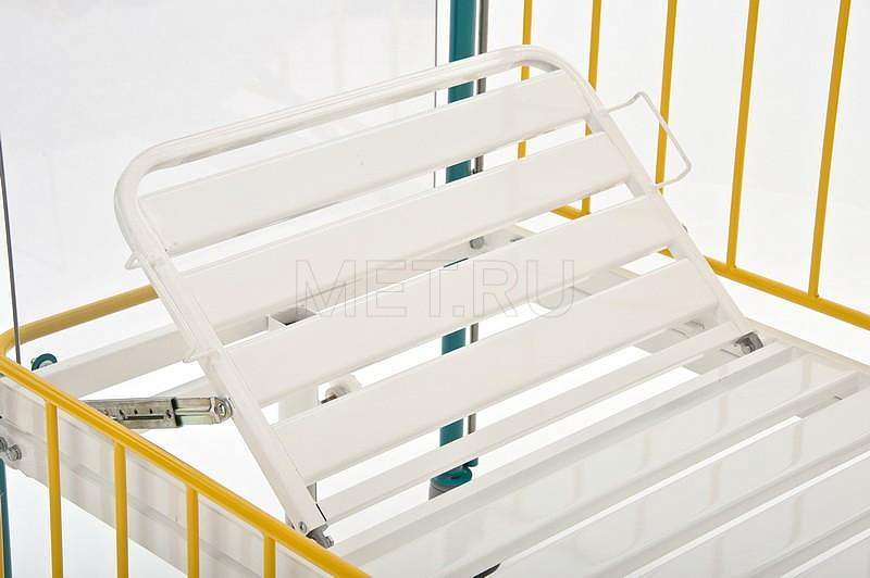 КМФД-7310 Бирюза прозр. Кровать 2-х секционная детская с регулировкой высоты и наклона ложа