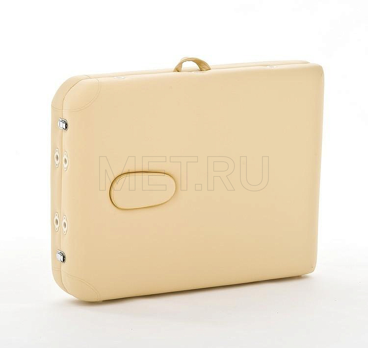 Сложенный массажный стол JF-AY 01 Med-Mos JF-AY 01 Массажный стол складной двухсекционный на деревянном каркасе, кремовый