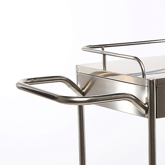 Столик манипуляционный из нерж.стали с полкой и ящиком