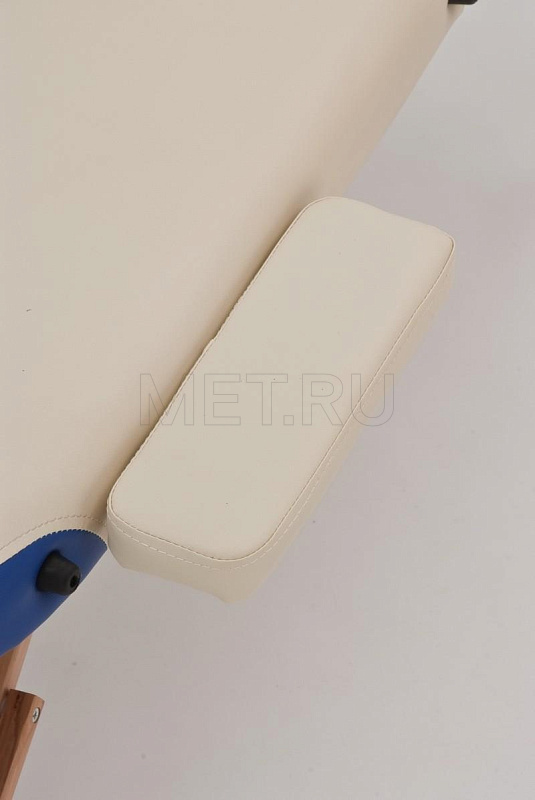 Wendermann Wood Oval-01 Стол массажный переносной на деревянном каркасе, кремовый-синий МЕТ