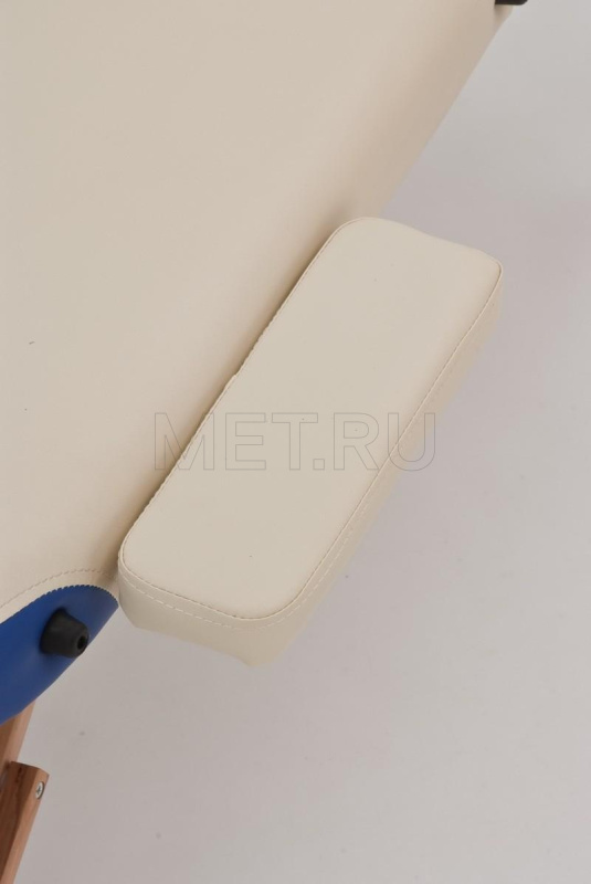 Wendermann Wood Oval-01 Стол массажный переносной на деревянном каркасе, кремовый-синий МЕТ