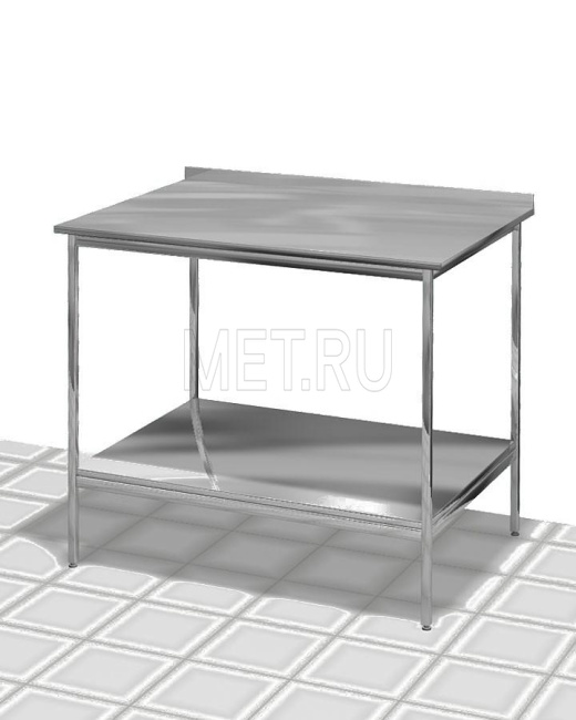 AT-B62.10 Стол медицинский технологический с отбортовкой нерж.