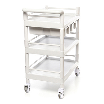 Стол манипуляционный пластиковый с двумя выдвижными ящиками