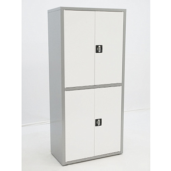 МЕТ ВАЛЕНТИЯ 2ММ  Шкаф медицинский,  каркас- серый, дверцы-белые