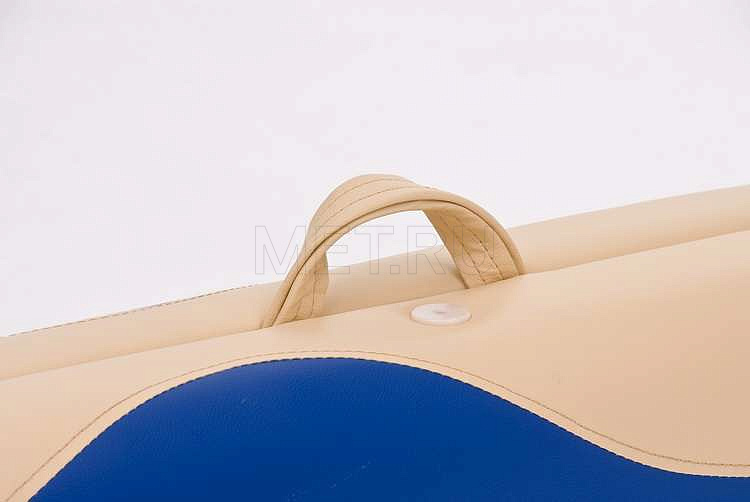 Med-Mos JF-AY 01 Складной массажный стол двухсекционный деревянный, сине-бежевый МЕТ