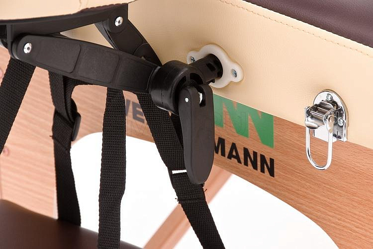 JF-AY01 Массажный складной трёхсекционный стол с рамой из бука, коричнево-бежевый от производителя