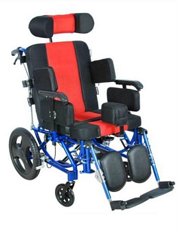 Детское кресло-каталка с ДЦП-функционалом, ширина сиденья 41 см