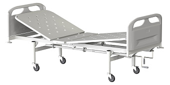 Кровать медицинская функциональная двухсекционная с винтовыми регулировками