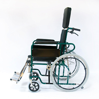 Кресло-коляска инвалидная с высокой спинкой, стальная