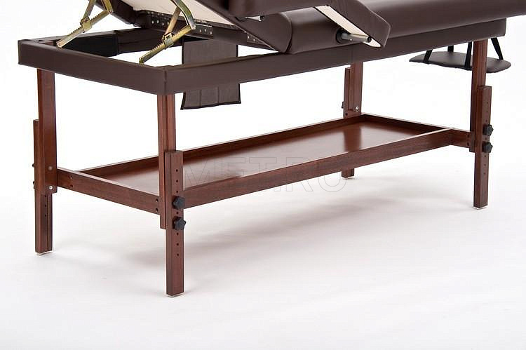 FIX-1A Стол массажный стационарный с рамой из бука, коричневый МЕТ