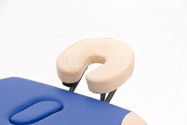 JF AL01А Стол массажный переносной двухсекционный алюминиевый, синий с бежевой волной от производителя