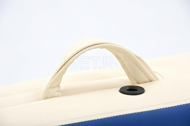 JF-AY01 Стол массажный складной деревянный трёхсекционный, сине-кремовый МЕТ