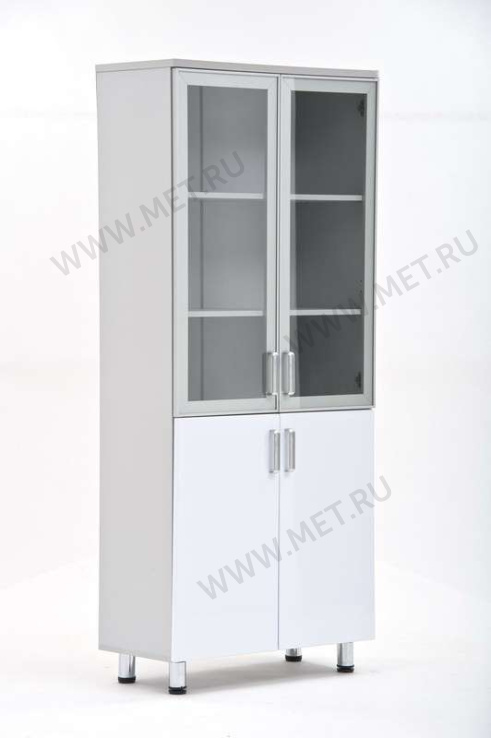 ШК13-01 МДФ Шкаф для документов с витриной и дверцами из МДФ (800*382*1860) от производителя