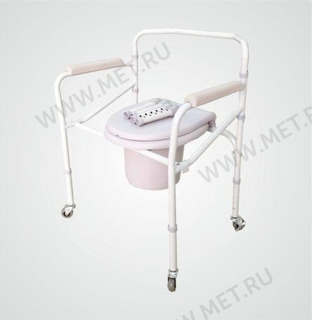 Н023В Кресло-туалет с жесткой конструкцией рамы и подлокотников от производителя