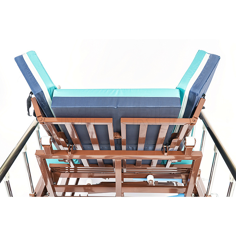 МЕТ РЕМЕКС (REMEKS) Медицинская кровать для ухода за лежачими больными с переворотом, туалетом (без матраса) — расположение ручек управления слева MET