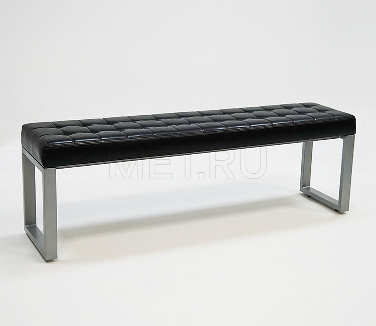 Сканди Банкетка 1500 мм (серебристый металлик / обивка черная) от производителя