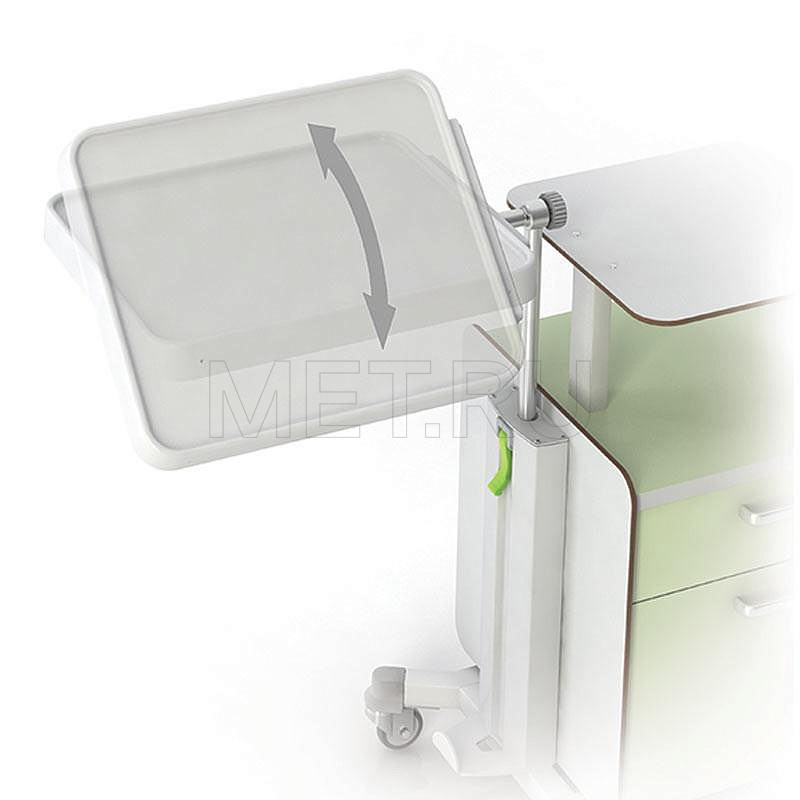 СН300-04 Тумбочка медицинская с поворотной столешницей MET