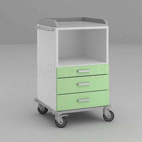 ТММ-0102 Стол анестезиолога с нишей под столешницей, малым и двумя средними ящиками от производителя