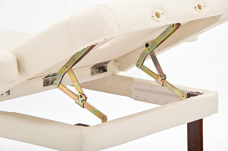 FIX-1A Стол массажный стационарный с рамой из бука, кремовый МЕТ