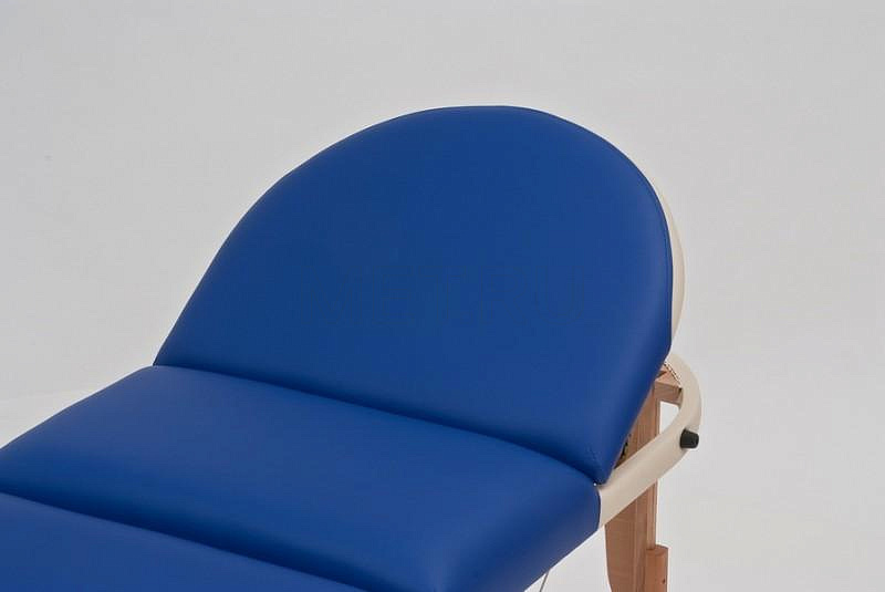 Wendermann Wood Oval-01 Стол массажный переносной на деревянном каркасе, синий-кремовый MET