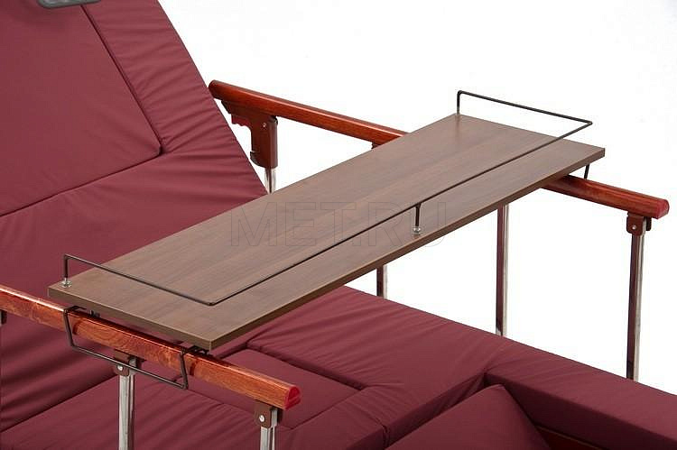 Ширина 850-1050 мм Столик надкроватный для лежачих больных, цвет - орех