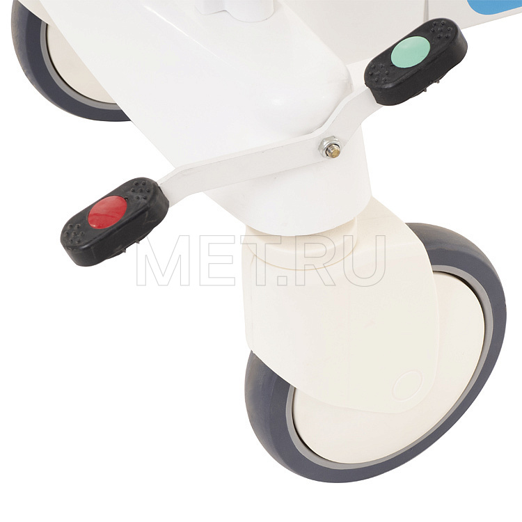 МЕТ ТВ-40 Тележка-каталка для перевозки больных с регулировкой высоты, КОЛЕСА 200мм, МАТРАС 80мм от производителя