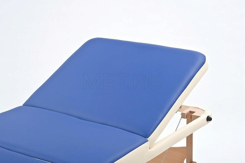 JF-AY01 Стол массажный складной деревянный трёхсекционный, сине-кремовый МЕТ