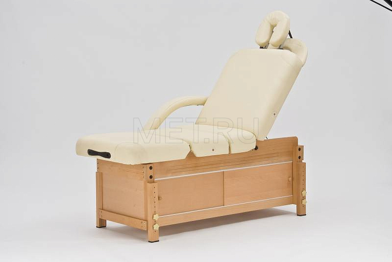 Wendermann Wood 2A Массажный стол стационарный с рамой из бука, кремовый МЕТ